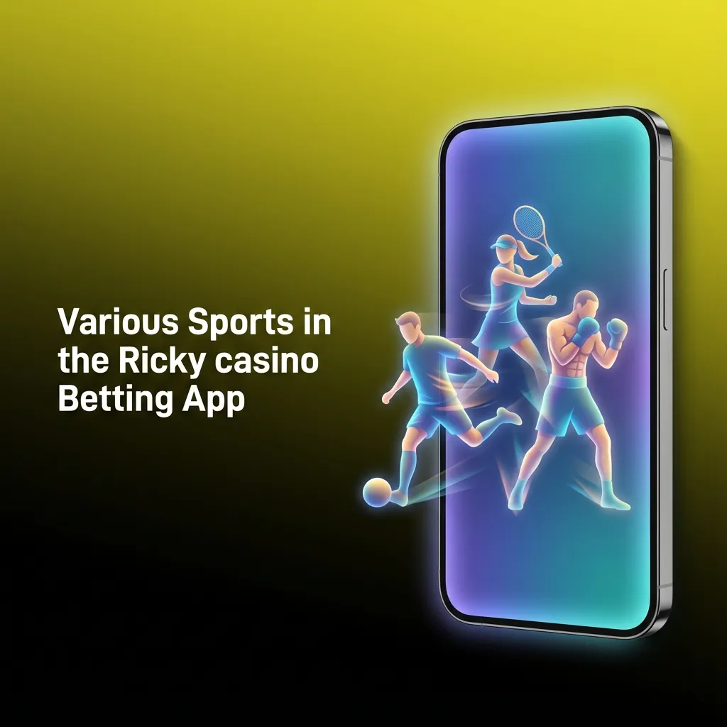 Ricky casino betting app screen showing diverse sports and esports icons for live and pre‑match betting options